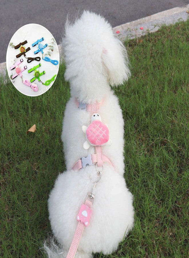 XPAPOV 4 Pcs Adjustable Bunny Rabbit Harness and Leash Set, Small Pet Vest Harness Leash, with Decoration for Bunny Kitten Small Pets - Image 5